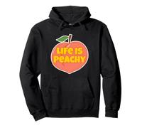 Divertido melocotón frutal de Estilo Retro Life Is Peachy Sudadera con Capucha