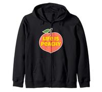 Divertido melocotón frutal de Estilo Retro Life Is Peachy Sudadera con Capucha