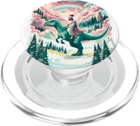 Divertido Meme de Dinosaurio T-Rex montado en Jesús, creyentes navideños PopSockets PopGrip para MagSafe