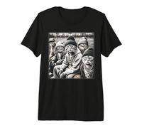 Divertido Meme de Gangster de los 90 de Gang of Feral Street Cats Camiseta Premium