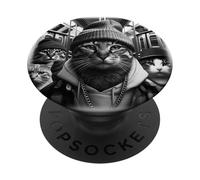 Divertido Meme de Gangster de los 90 de Gang of Feral Street Cats PopSockets PopGrip Adhesivo
