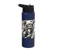 Divertido meme de Gangster de los 90 de Gang of Feral Street Cats Stainless Steel Insulated Water Bottle