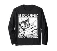 Divertido Meme de Gato Mordiendo la Mano Se Convierte en Manga Larga