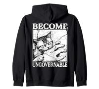 Divertido Meme de Gato Mordiendo la Mano Se Convierte en Sudadera con Capucha