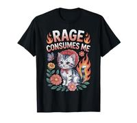 Divertido Meme de Gato Que me Consume la Rabia Camiseta