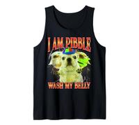 Divertido Meme de Perro con la Frase «I Am Pibble Dog Puppy Wash Clean My Belly» Camiseta sin Mangas