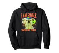 Divertido Meme de Perro con la Frase «I Am Pibble Dog Puppy Wash Clean My Belly» Sudadera con Capucha