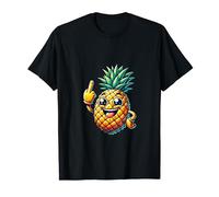 Divertido meme de piña con el dedo corazón Camiseta