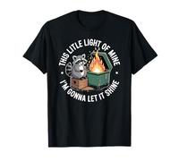 Divertido Meme de Raccoon Dumpster Fire This Little Light of Mine Camiseta