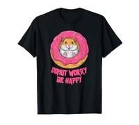 Divertido Meme de ratón Donut Worry Be Happy Sweet Donuts Lover Camiseta