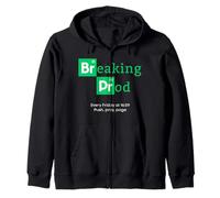 Divertido Meme de un desarrollador de Breaking Prod Every Friday Sudadera con Capucha