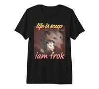 Divertido Meme de zarigüeya - La Vida es Sopa, yo Soy un Tenedor Camisetas de zarigüeya Camiseta Premium