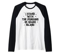Divertido meme político sobre los pingüinos de la isla Heard Camiseta Manga Raglan