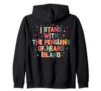 Divertido meme político sobre los pingüinos de la isla Heard Sudadera con Capucha