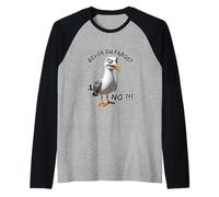 Divertido mensaje con gaviota antes de preguntar nö!!!-Lustiges Camiseta Manga Raglan