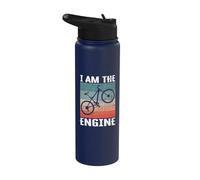 Divertido mensaje - I Am The Engine para ciclistas fan Stainless Steel Insulated Water Bottle