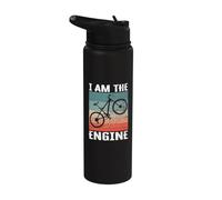Divertido mensaje - I Am The Engine para ciclistas fan Stainless Steel Insulated Water Bottle