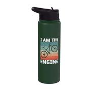 Divertido mensaje - I Am The Engine para ciclistas fan Stainless Steel Insulated Water Bottle
