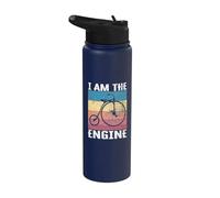 Divertido mensaje - I Am The Engine para ciclistas fan Stainless Steel Insulated Water Bottle
