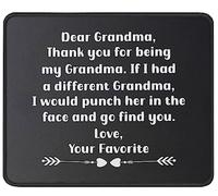 Divertido Mensaje Inspirador: Querida Abuela, Gracias por Ser Mi Abuela. Alfombrilla Raton Pequeña Alfombrillas De Mouse Base De Goma Alfombrilla De Ratón para Juego Computadora 25X30Cm