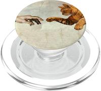 Divertido Miguel Ángel Gato Creando a Adán Arte Vintage PopSockets PopGrip para MagSafe