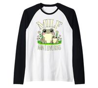 Divertido Milf Hombre I Love Frogs Lindo Retro Agotado Boho Camiseta Manga Raglan