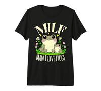 Divertido Milf Hombre I Love Frogs Lindo Retro Agotado Boho Camiseta Premium