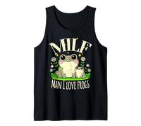 Divertido Milf Hombre I Love Frogs Lindo Retro Agotado Boho Camiseta sin Mangas