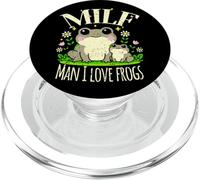 Divertido Milf Hombre I Love Frogs Lindo Retro Agotado Boho PopSockets PopGrip para MagSafe