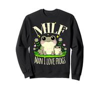 Divertido Milf Hombre I Love Frogs Lindo Retro Agotado Boho Sudadera