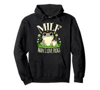 Divertido Milf Hombre I Love Frogs Lindo Retro Agotado Boho Sudadera con Capucha