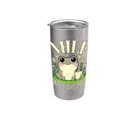 Divertido MILF Hombre I Love Frogs Lindo Retro Agotado Boho Vaso térmico de acero inoxidable de doble pared