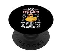 Divertido Mis Patos Diciendo No En Una Fila Pero Que Se Divierten PopSockets PopGrip Adhesivo