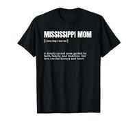 Divertido Mississippi Mamá Raíces del Sur Definición Larga Camiseta