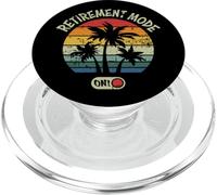 Divertido Modo de jubilación en Retro Retirado Atardecer y Palmeras PopSockets PopGrip para MagSafe