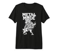 Divertido Modo Heavy Metal Guitarrista Guitarra Eléctrica Rata Camiseta Premium