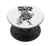 Divertido Modo Heavy Metal Guitarrista Guitarra Eléctrica Rata PopSockets PopGrip Adhesivo