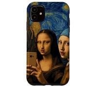Divertido Mona Lisa Selfie Arte Meme Clásico Parodia Carcasa para iPhone 11