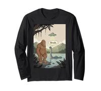Divertido Monstruo alienígena de Bigfoot Sasquatch Loch Ness Manga Larga