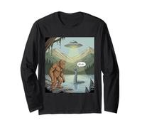 Divertido Monstruo alienígena de Bigfoot Sasquatch Loch Ness Manga Larga