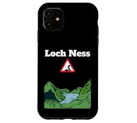 Divertido monstruo de recuerdo del lago Nessie señal de carretera de advertencia Carcasa para iPhone 11
