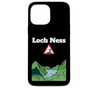 Divertido monstruo de recuerdo del lago Nessie señal de carretera de advertencia Carcasa para iPhone 13 Pro Max