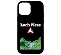Divertido monstruo de recuerdo del lago Nessie señal de carretera de advertencia Carcasa para iPhone 12 Pro Max