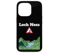 Divertido monstruo de recuerdo del lago Nessie señal de carretera de advertencia Carcasa para iPhone 13 Pro