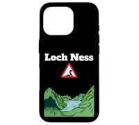 Divertido monstruo de recuerdo del lago Nessie señal de carretera de advertencia Carcasa para iPhone 16 Pro