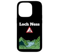 Divertido monstruo de recuerdo del lago Nessie señal de carretera de advertencia Carcasa para iPhone 14 Pro