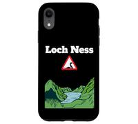 Divertido monstruo de recuerdo del lago Nessie señal de carretera de advertencia Carcasa para iPhone XR