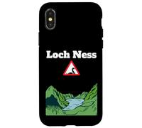 Divertido monstruo de recuerdo del lago Nessie señal de carretera de advertencia Carcasa para iPhone X/XS
