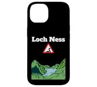 Divertido monstruo de recuerdo del lago Nessie señal de carretera de advertencia Carcasa para iPhone 14