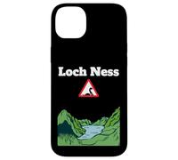 Divertido monstruo de recuerdo del lago Nessie señal de carretera de advertencia Carcasa para iPhone 14 Plus